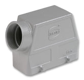 HARTING 0930 016 0521 Heavy Duty Connector Hood, PG29 Side Entry, 4 Pegs, High Profile, Han B Series, 90°, Aluminium Body